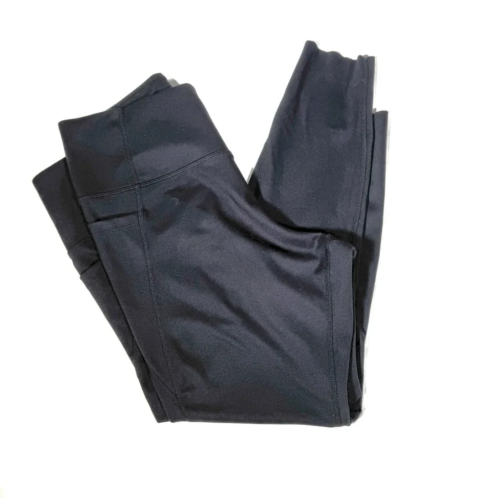 Danskin Women's High-Rise Brushed Leggings with Side Pockets , Black, Size XL/XG - Picture 6 of 7